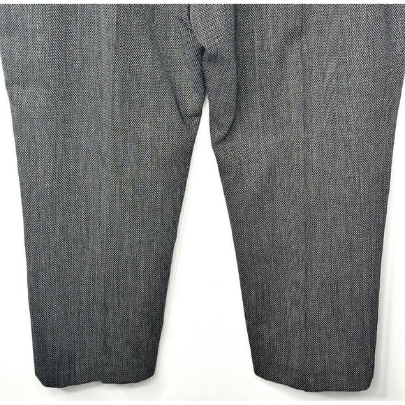 VTG Karolyne Petite Wool Herringbone Wide Leg Dress Pants Women 22 Gray Lined - Picture 6 of 12